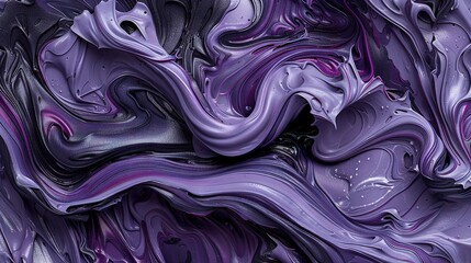 Obraz premium a purple and black swirl on paper, painted with acrylic