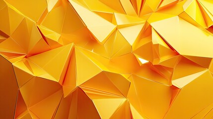 Fototapeta premium Bold 3D golden yellow background with sharp angles and vibrant colors, suitable for striking and impactful visuals.