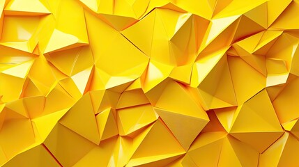 Bold 3D yellow background with sharp angles and vibrant tones, suitable for striking and impactful visuals.