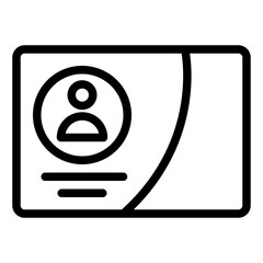 Business Card Icon in Line Style