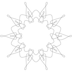 sketch of a star, abstract line drawing, mandala art style, sacred geometry lotus, floral and flower motif, icon, geometric circular