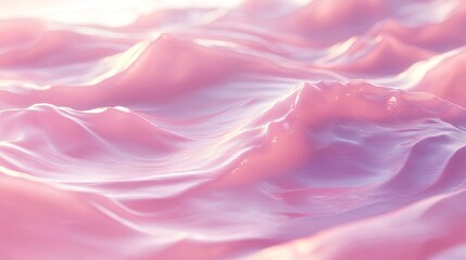 Fototapeta premium Calm 3D pink background with gentle waves and soft lighting, creating a peaceful and relaxing effect.