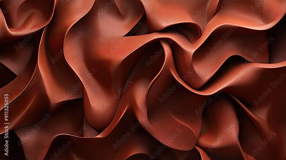 Aufkleber dynamic 3d brown background with interwoven, abstract shapes and a matte finish.
