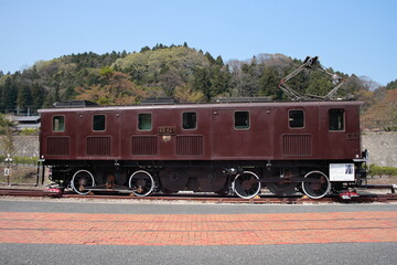 Obraz premium 【群馬県_碓氷峠鉄道文化むら】屋外に特別展示された重要文化財ED42形電気機関車