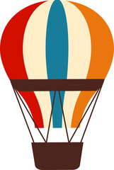 Air balloon icon. Flat style.