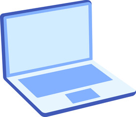Laptop icon. Flat style.