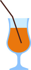 Cocktail icon. Flat style.