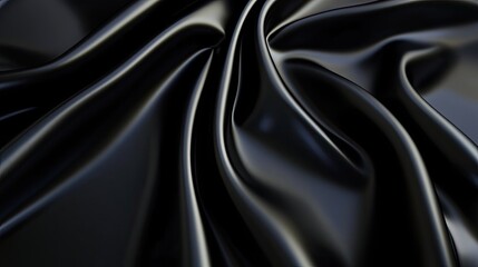 Fototapeta premium Elegant 3D black background with a combination of matte and glossy surfaces, ideal for sophisticated presentations.
