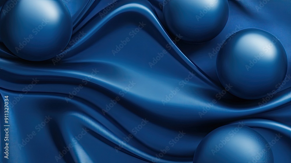Poster elegant 3d blue background with a combination of matte and glossy surfaces, suitable for high-end an