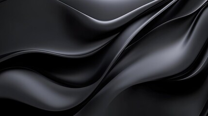 Fototapeta premium Elegant 3D black background with subtle curves and soft gradients, ideal for sleek and sophisticated visuals.