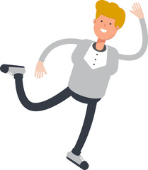 Male Character Jumping and Flying
