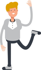 Male Character Relaxing Illustration
