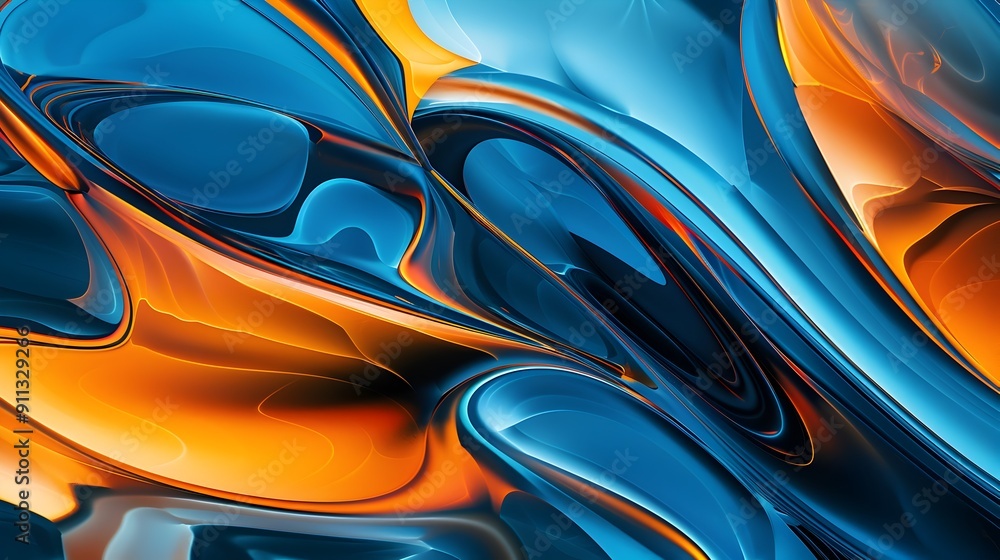 Aufkleber mesmerizing fluid abstractions and dynamic chromatic interplay