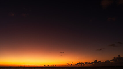 sunset over the sea in the evening, Dusk sky background 