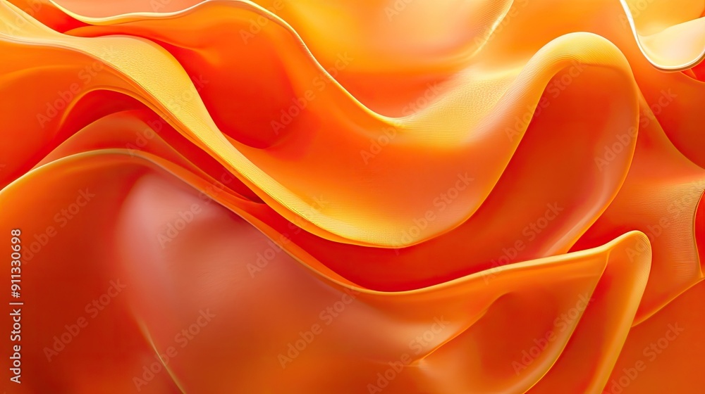 Poster fresh 3d orange background with soft hues and smooth textures, creating a refreshing and uplifting e