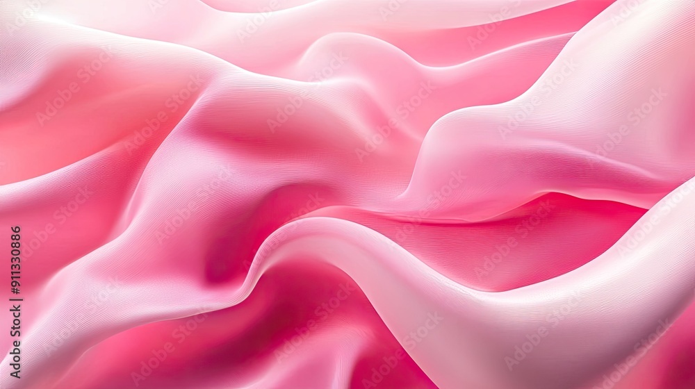 Poster fresh 3d pink background with soft hues and smooth textures, creating a refreshing and uplifting eff