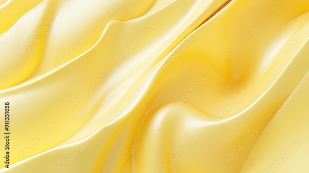 Poster fresh 3d yellow background with soft hues and smooth gradients, creating a refreshing and uplifting 