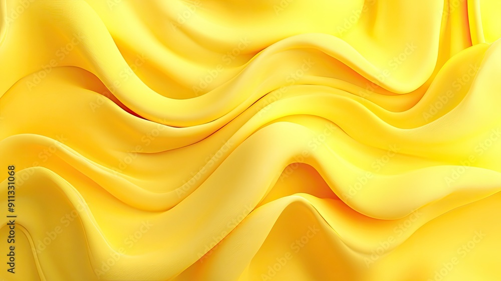 Poster fresh 3d yellow background with soft hues and smooth gradients, creating a refreshing and uplifting 