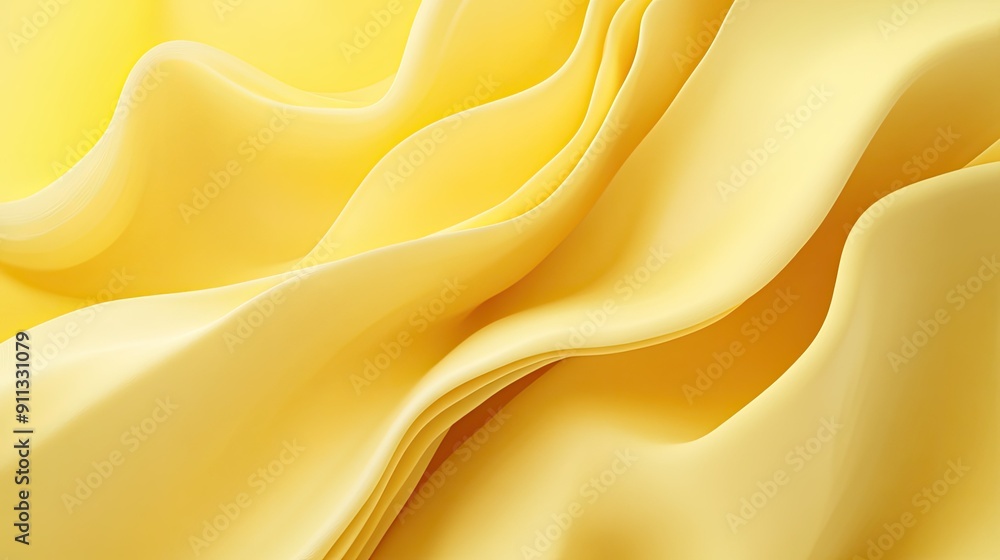 Poster fresh 3d yellow background with soft tones and smooth transitions, creating a refreshing and rejuven