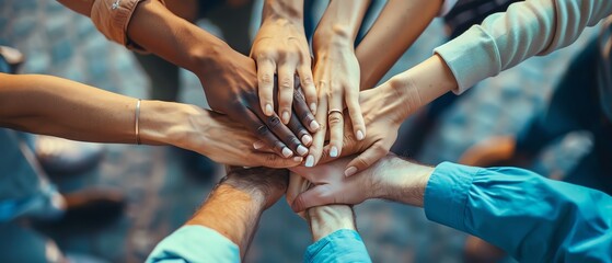 Team of diverse executives generating innovative solutions together