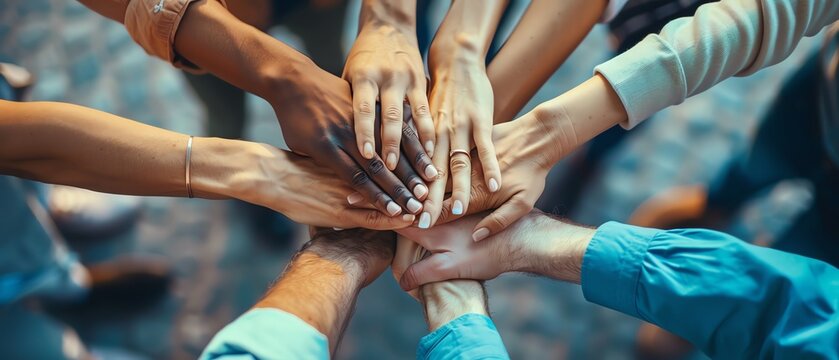 Team of diverse executives generating innovative solutions together