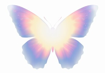 This unique butterfly illustration embodies the Y2K aesthetic with its pastel hues and abstract shape.