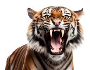 PNG Tiger roar wildlife animal mammal.