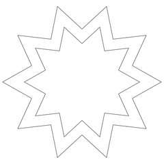 star icon with shining light, sun icon in the universe, moonlight at night