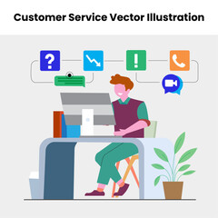 Customer Service Vector Illustration
illustration for customer service