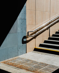 Minimalist Urban Staircase in Shadow