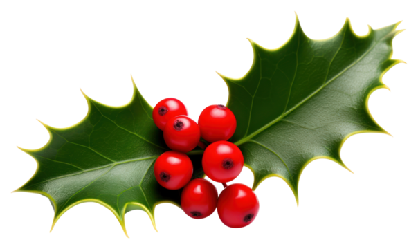 PNG Leaf christmas holly plant.