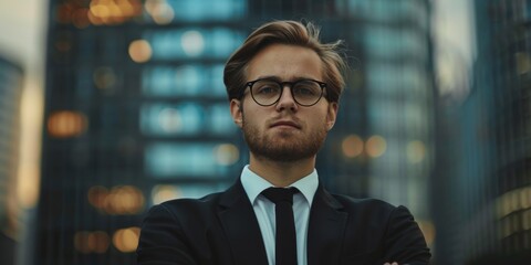 Clean and minimalist image of a young professional.