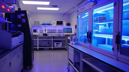 Modern,High-Tech Laboratory Workspace with Cutting-Edge Scientific Equipment and Instruments