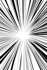 Obraz premium Dynamic starburst pattern, striking black and white contrast, Black and white camera and lens focus test board. 