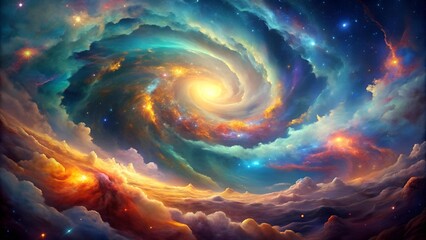 Cosmic Tapestry: A Symphony of Hues  AI generated