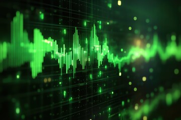 Fototapeta premium stock market chart background green