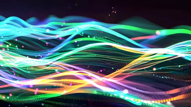 Vibrant Digital Waves of Light