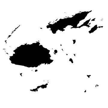 fiji map silhouette on transparent background