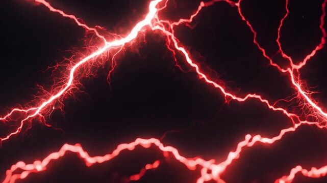 red lightning strikes black background , footage, 4k footage, videos, video clip, slow motion, 4K, short video