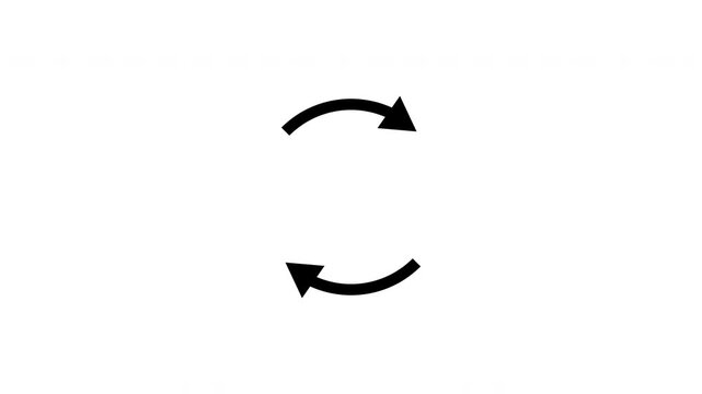 Black arrows drawing a load circle. Concept: Charging, technology