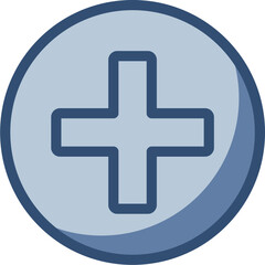 Obraz premium transparent background medical vector icon. replaceable blue color design