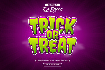 Trick or treat editable text effect