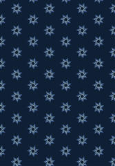 Vector floral pattern on dark blue background