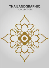 Vector element ethnic decorative ornament ethnic thai illustration