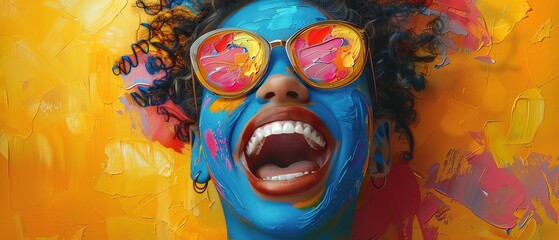 Bright and joyful image of a happy person,