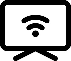 UI smart tv Vector Icon Illustration. Line Style