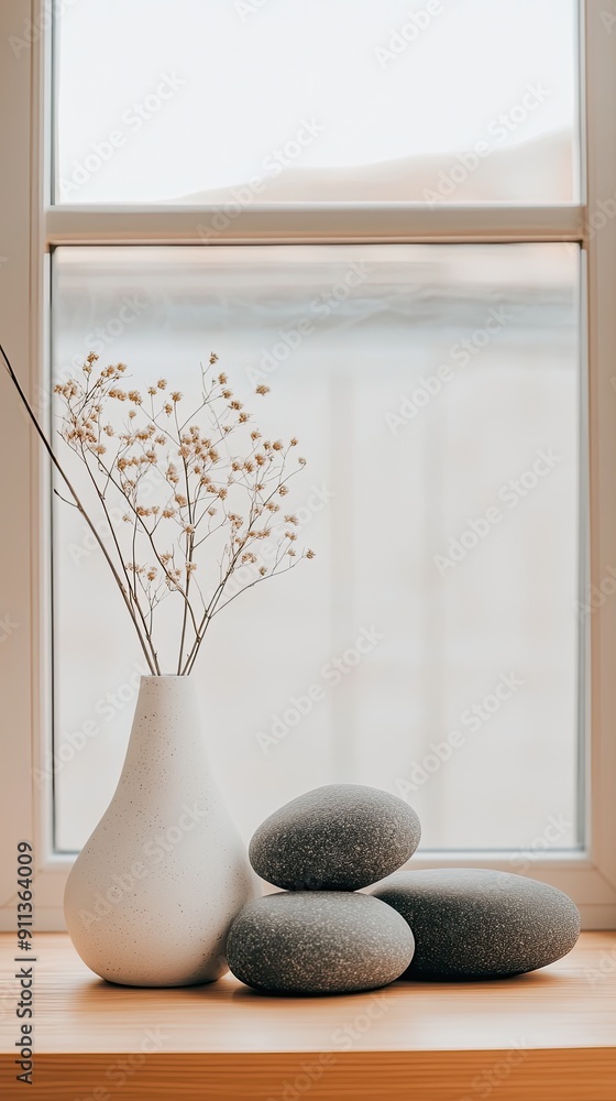 Poster a collection of creatively designed decorative vases showcases different textures and shapes on a wo