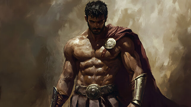 Illustration of Theseus, Greek mythology