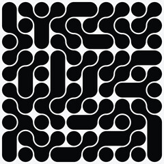 Blob monochrome pattern. Vector Illustration
