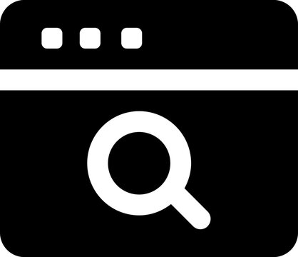 UI searcher Vector Icon Illustration. Glyph Style